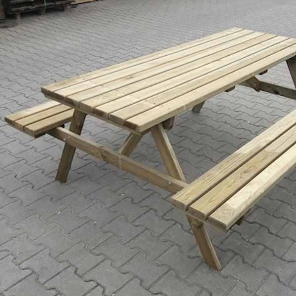 Ξύλινος Πάγκος Εξοχής Τραπέζι Πικνίκ 180x160x(Y)71cm